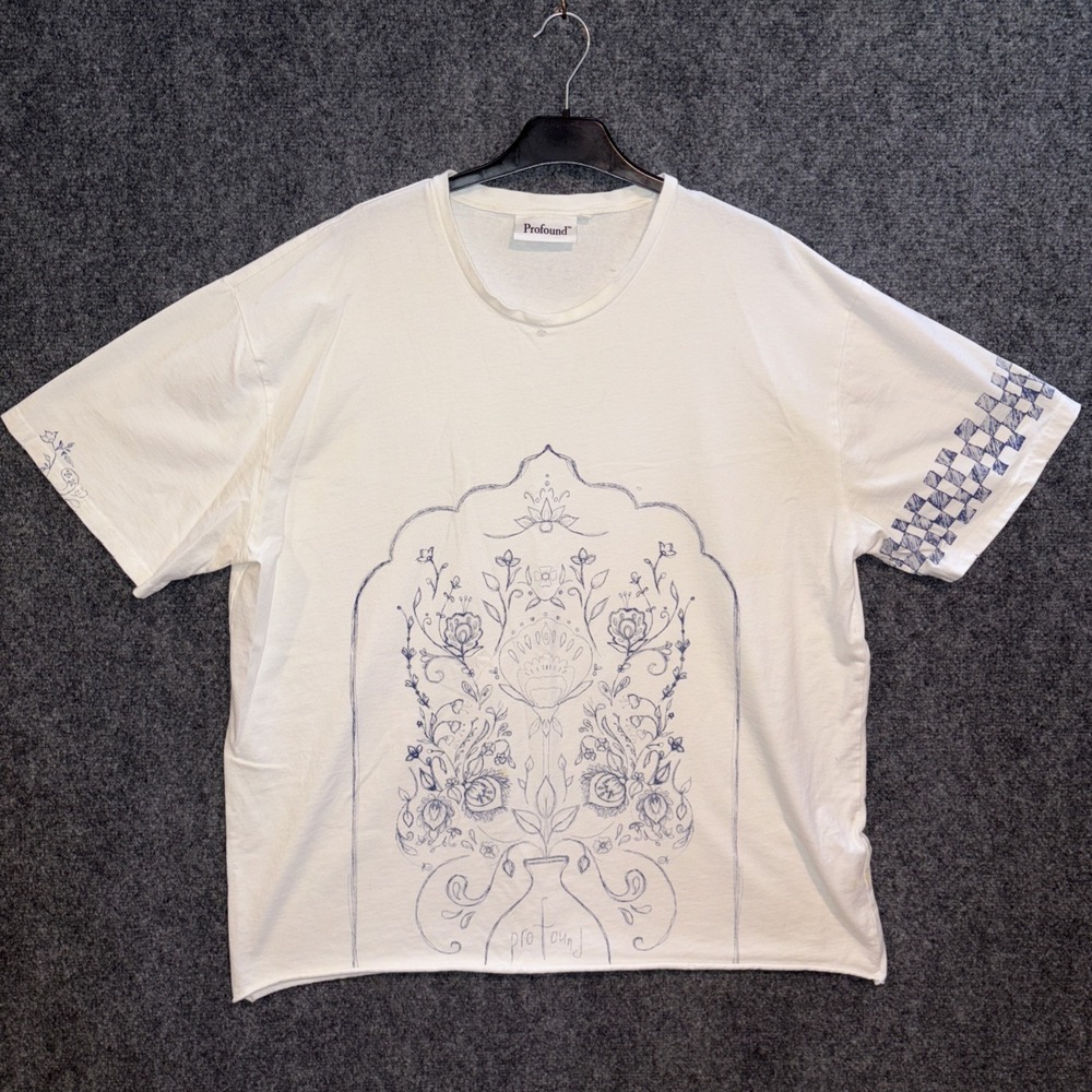 Profound Men's Sz XXL Oversized‎ Hand Art T Shirt Distressed